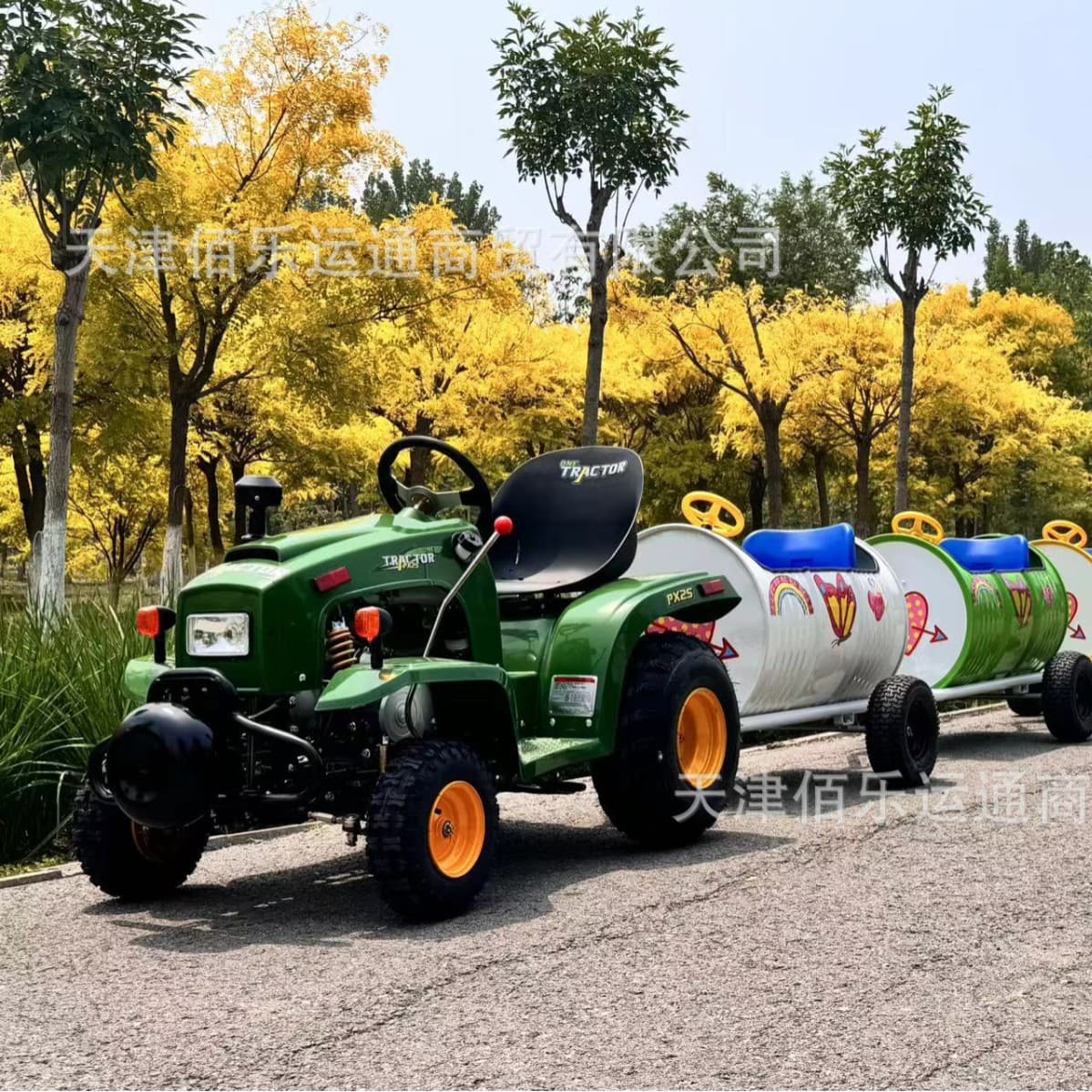 Longjiang Amusement 110cc Four-Wheel ATV All-Terrain Vehicle Mini Off-Road Motorcycle with Painted Trailer PX25