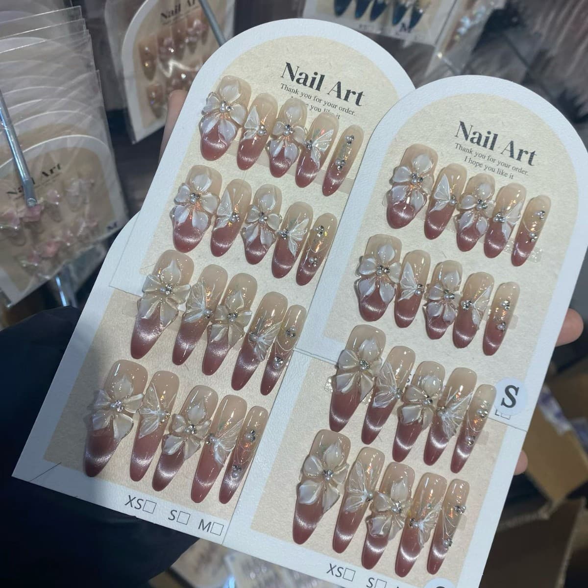 Handcrafted Press-On Nails Blind Box, Unique Pieces, Xiaohongshu Trending, Douyin Live Stream Booth Same Style, High-Aesthetic Nail Tips, Removable
