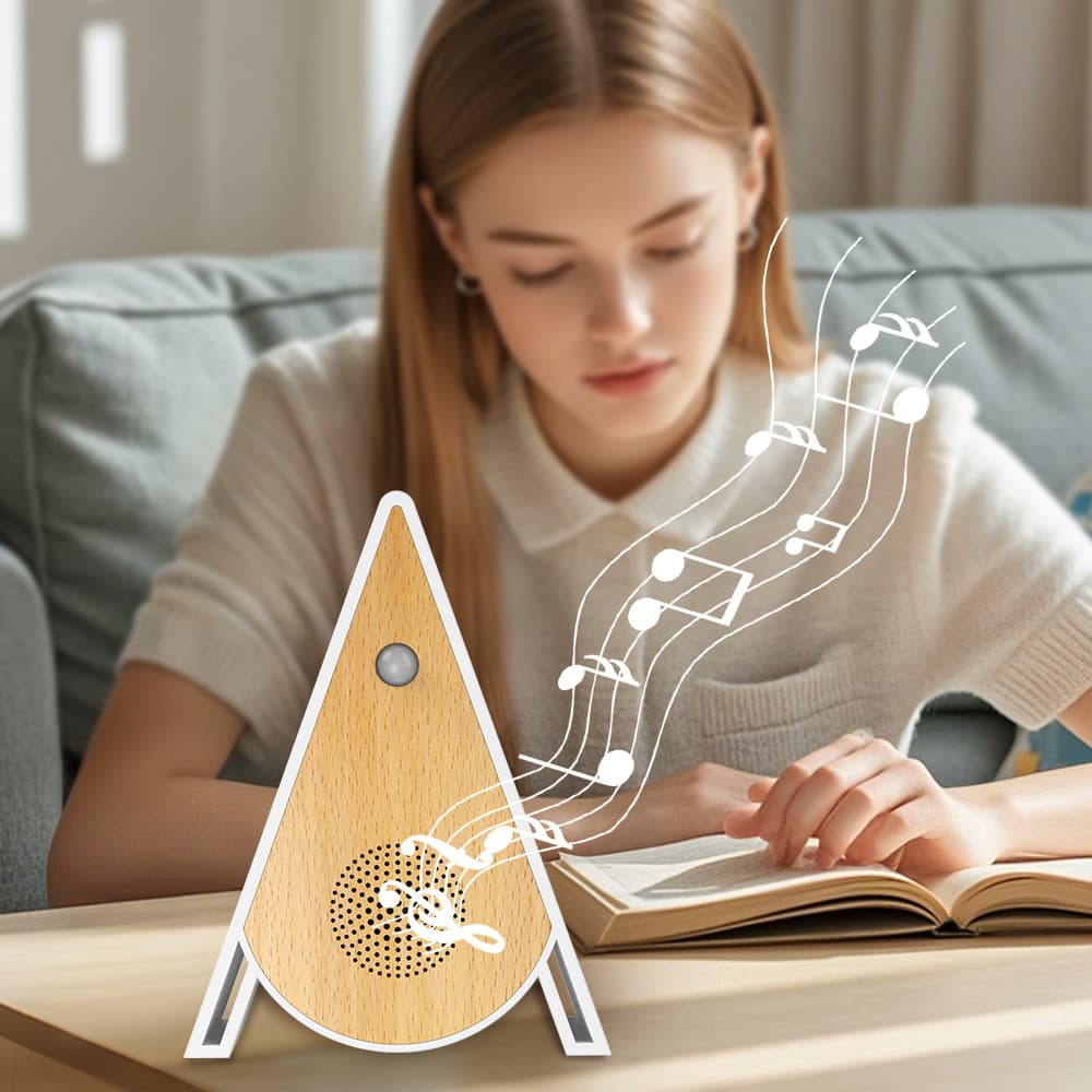 New Triangular Bird-Chirping Music Box for Family Mood Enhancement and Relaxation