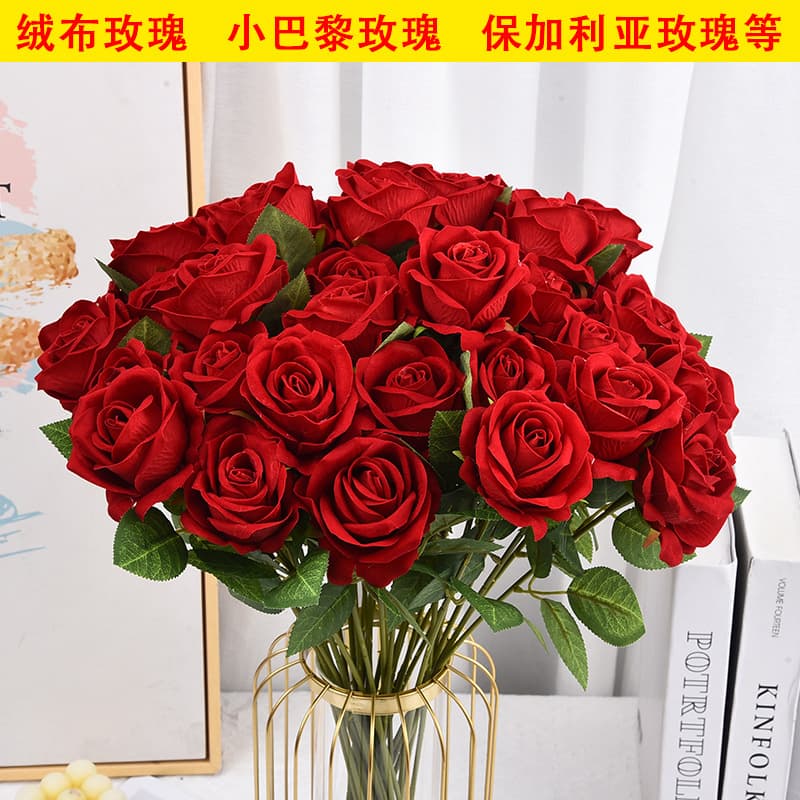 Office Culture/realistic Simulation/rose Simulation For Office Decoration