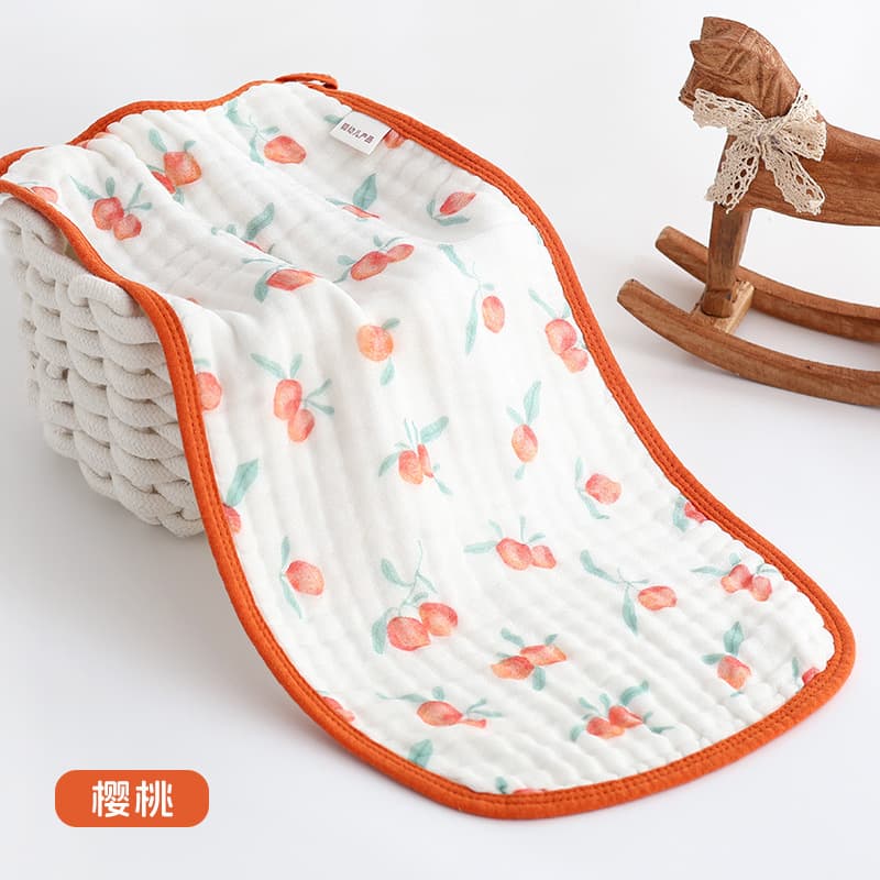6-Layer Bubble Textured Bamboo Cotton Square Towel, Class A Baby Bib, Absorbent and Lint-Free Kids Face Towel, Customizable