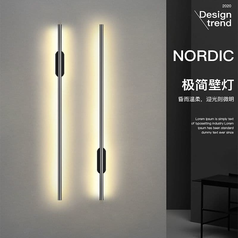 Modern Minimalist Luxury Grille Light Minimalist Living Room TV Background Wall Light Bedroom Bedside Light Long Wall Light