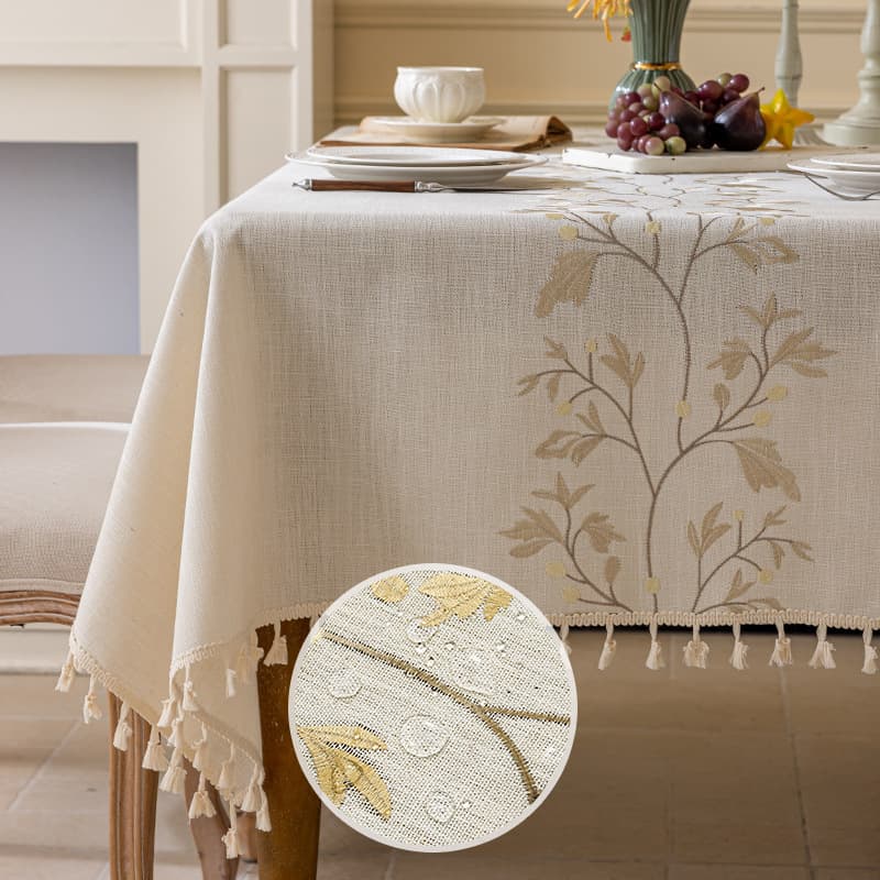 Nordic imitation cotton and linen tablecloth waterproof, dustproof and wear-resistant tablecloth coffee table cover cloth rectangular tablecloth high-end