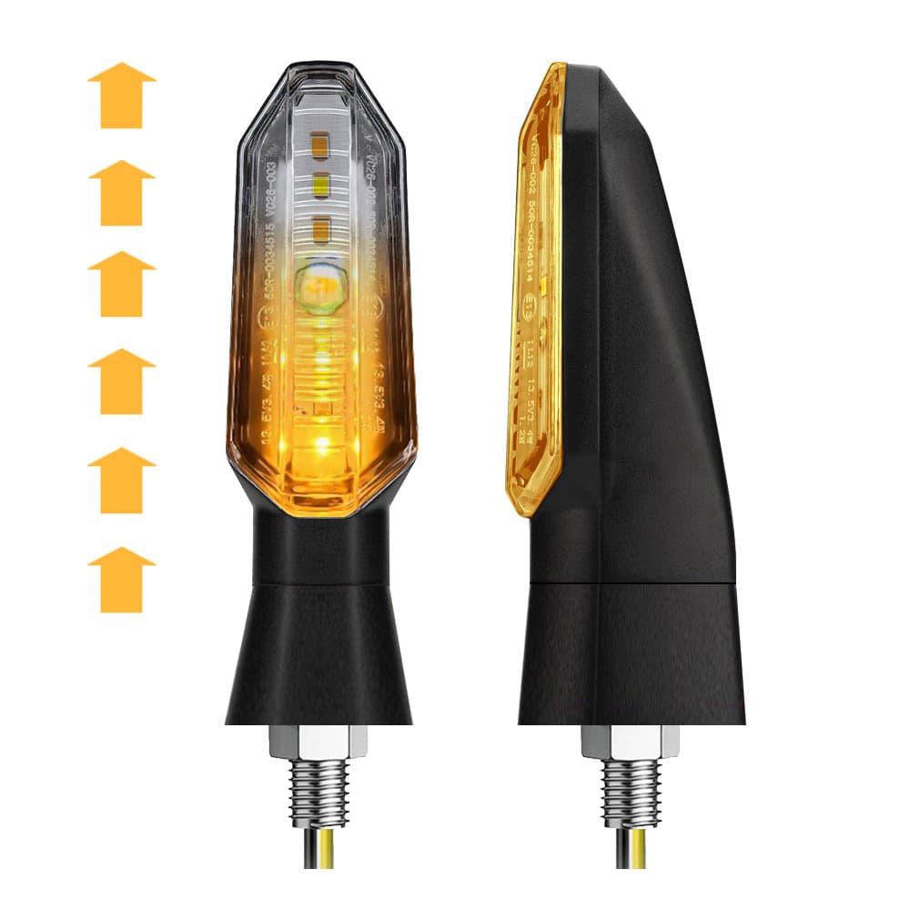 Universal Motorcycle Turn Signal Lights for Suzuki Kawasaki Yamaha LED Sequential Turn Signals 12V