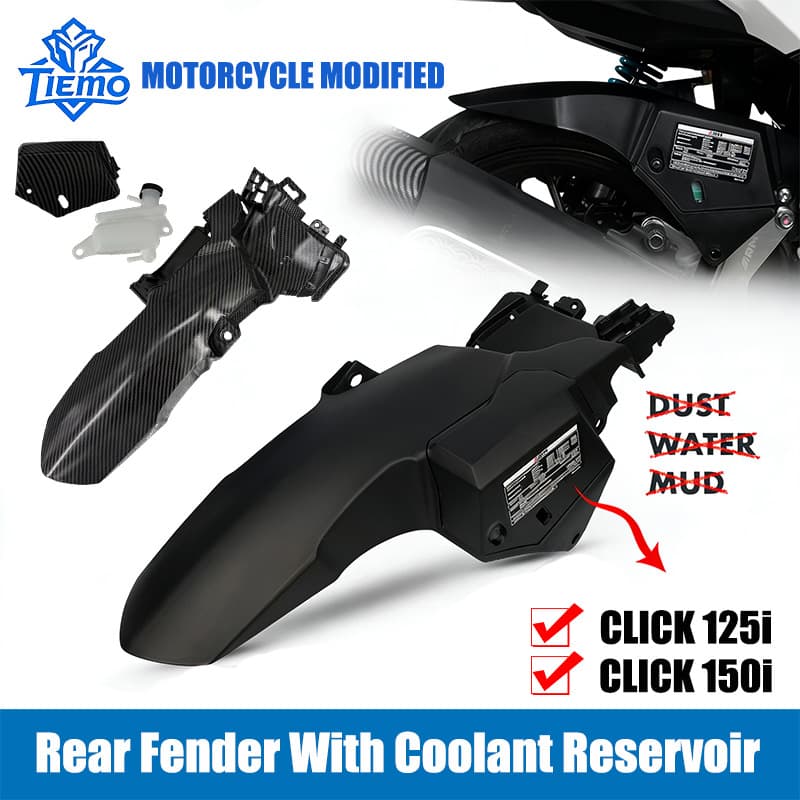 Motorcycle Modified Rear Mudguard for Honda CLICK125i/150i with Coolant Reservoir Tank