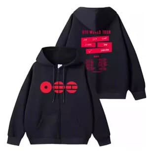 2026 BTS Concert Merchandise Support Outfit Same Style Hoodie Printed Pullover Zip-Up Cardigan Jacket