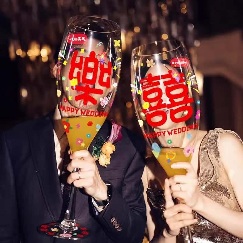 Wedding toast cup big red wine cup handover wine wedding oversized cup giant goblet glass cup newlywed photo