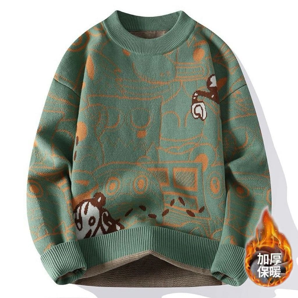 Warm Men's Half-Turtleneck Sweater Autumn/Winter Thick Knit Top Base Layer Stylish