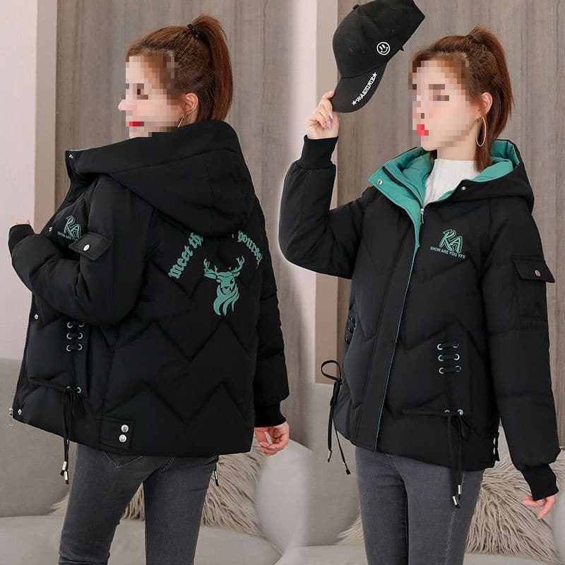 Women's winter coat, new Korean style padded jacket, student puffer jacket, loose-fitting short cotton coat