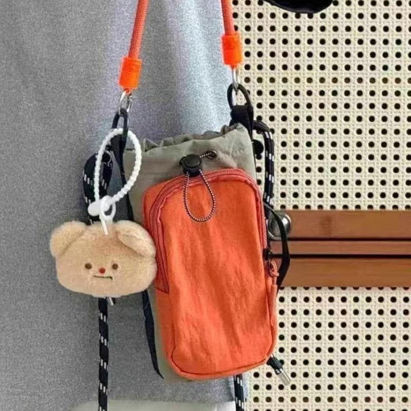Outdoor Sports Lightweight Quick-Dry Water Cup Bag for Women, Simple Small Shoulder Bag, Casual Small Square Bag for Coins, Earphones, and Mobile Phone