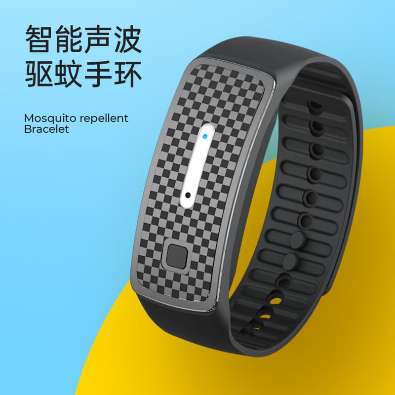 Manufacturer's electronic ultrasonic mosquito repellent bracelet, smart outdoor silicone wristband for summer protection