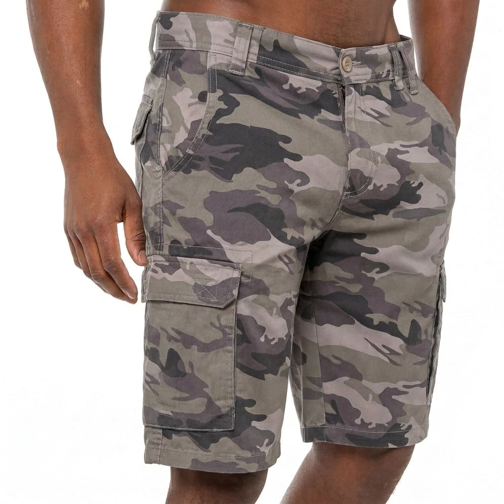 Multi-pocket loose casual trousers cross-border trendy men's shorts cross-border camouflage cargo shorts men's summer