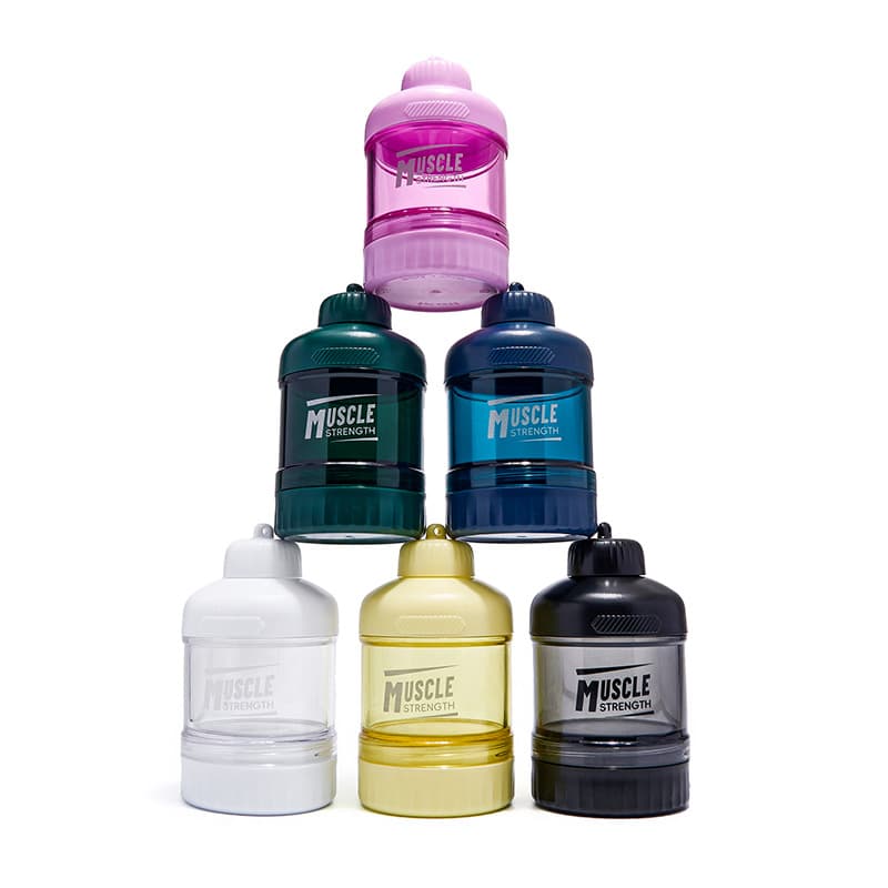 Portable Carabiner Protein Powder Container Multi-Layer Dispenser New Protein Powder Box PC Plastic Protein Powder Box