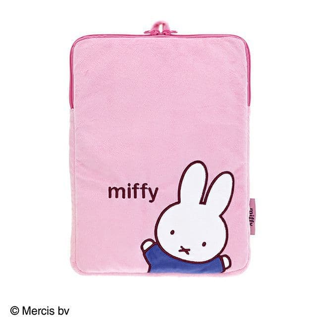 Japanese Miffy cartoon embroidery tablet storage bag portable office shockproof anti-bump portable laptop bag
