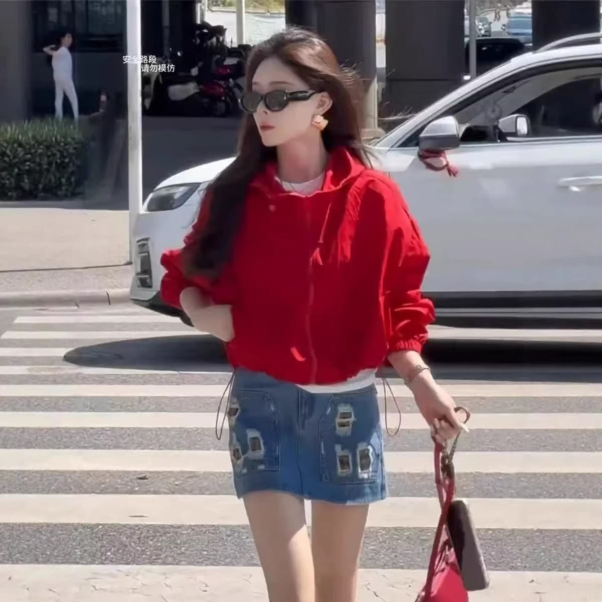Korean Style Hooded Thin Sun Protection Jacket for Women 2026 Spring and Summer New Casual Loose Versatile Short Top