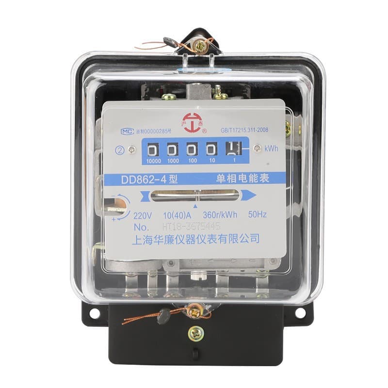 Single-Phase Transparent Mechanical Energy Meter for Household 220V, Rental Property High Precision Counter, Low Consumption Meter from Manufacturer