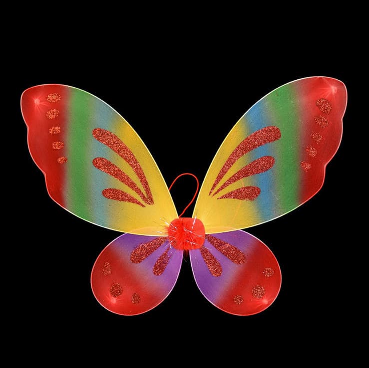 Colorful Butterfly Wings Cross-Border Single-Layer Angel Wings Children's Day Toy Foldable Wings Wholesale Stock