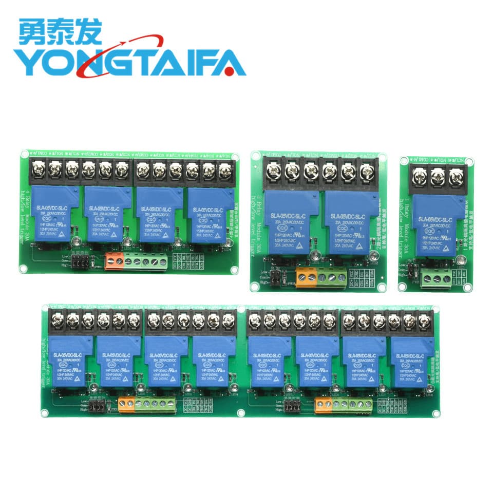 1248-channel 30A relay module module 5V12V24V high and low level PLC automatic control intelligent motor
