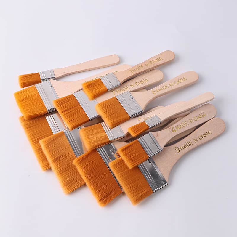 Dragon Hair Brush Painting Brush Oil Painting Wood Handle Brush Art Paintbrush Children's Oil Painting Brush Nylon Brush