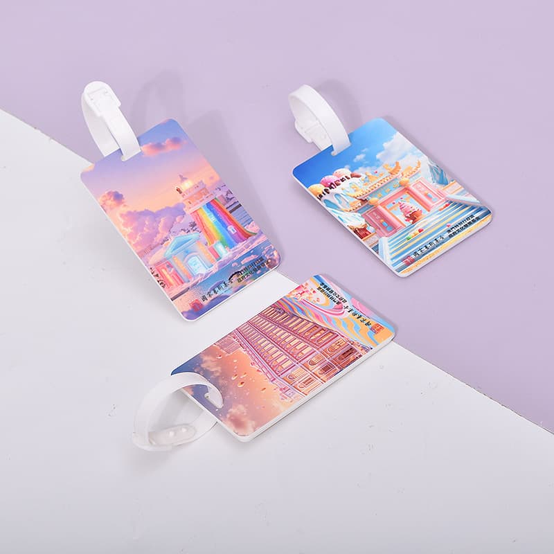 Custom Cartoon PVC Soft Rubber Luggage Tags, UV Printed Silicone Hanging Tags, Luggage Hangers, Bus Card Sleeves with Logo Customization
