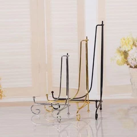 Iron Solid European Style Round Plate Stand Display Stand CD Clock Stand