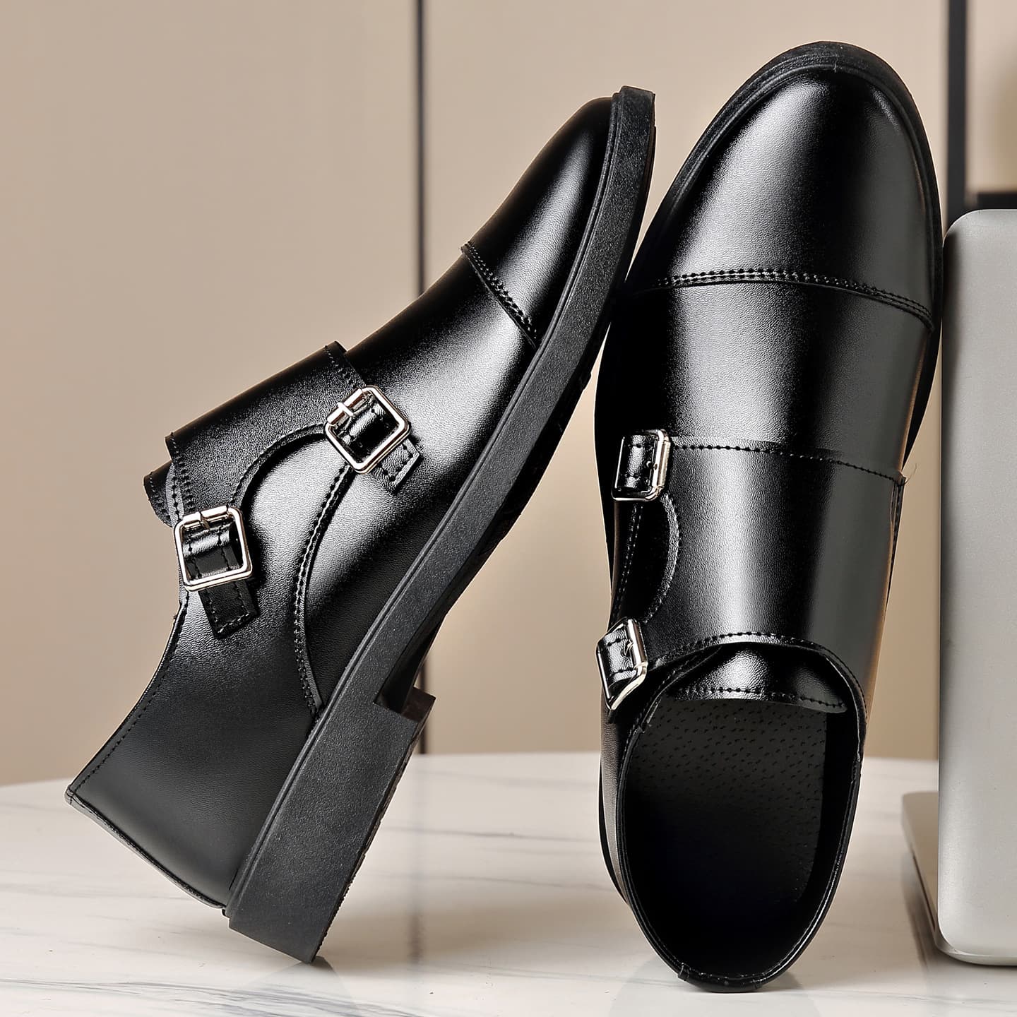TEMU Metal Cross-Border Southeast Asia Men's High-End Leather Shoes Business Formal Casual Leather Shoes British Groom