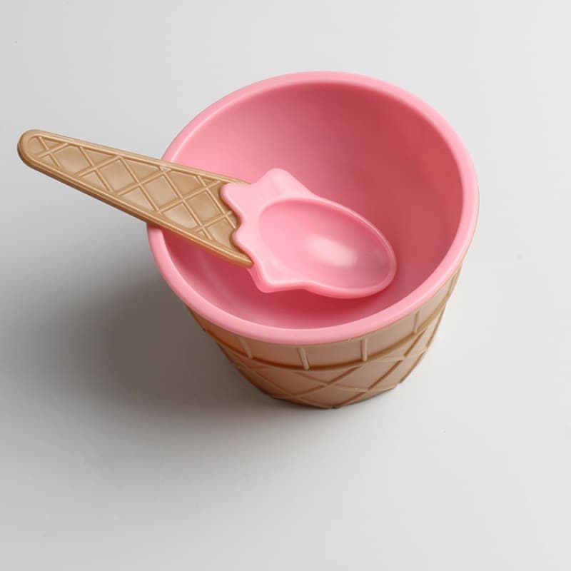Yunfeng New Ice Cream Bowl Set Yogurt Cup Ice Cream Bowl Spoon Set Children's Ice Cream Cup Bowl Spoon In Stock