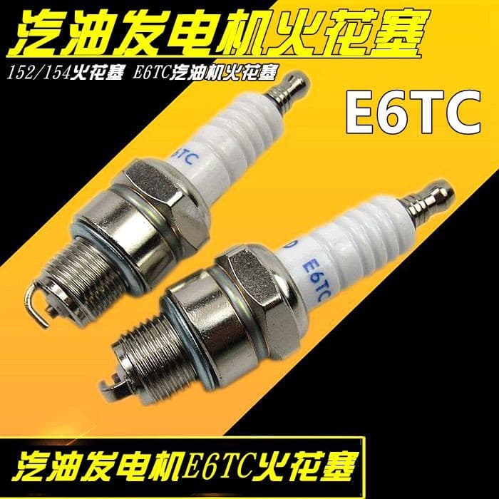 154F Gasoline Generator Spark Plug, E6TC Gasoline Engine Spark Plug, 1.5KW 1500W Generator Spark Plug
