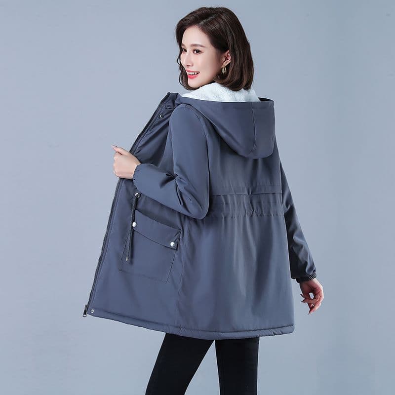 Winter Thickened Cotton Coat for Women 2025 New Casual Loose Fit Mid-Length Padded Jacket