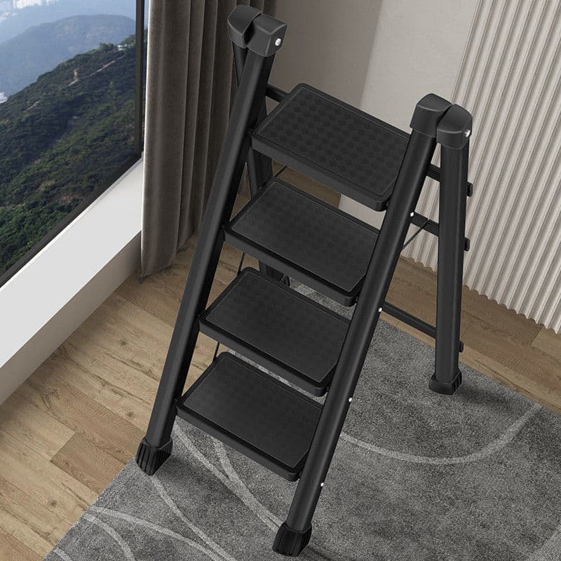Household Folding Ladder, 4-5 Step Tread Ladder, A-Frame Ladder, Widened and Thickened Steel Tube Mobile Ladder