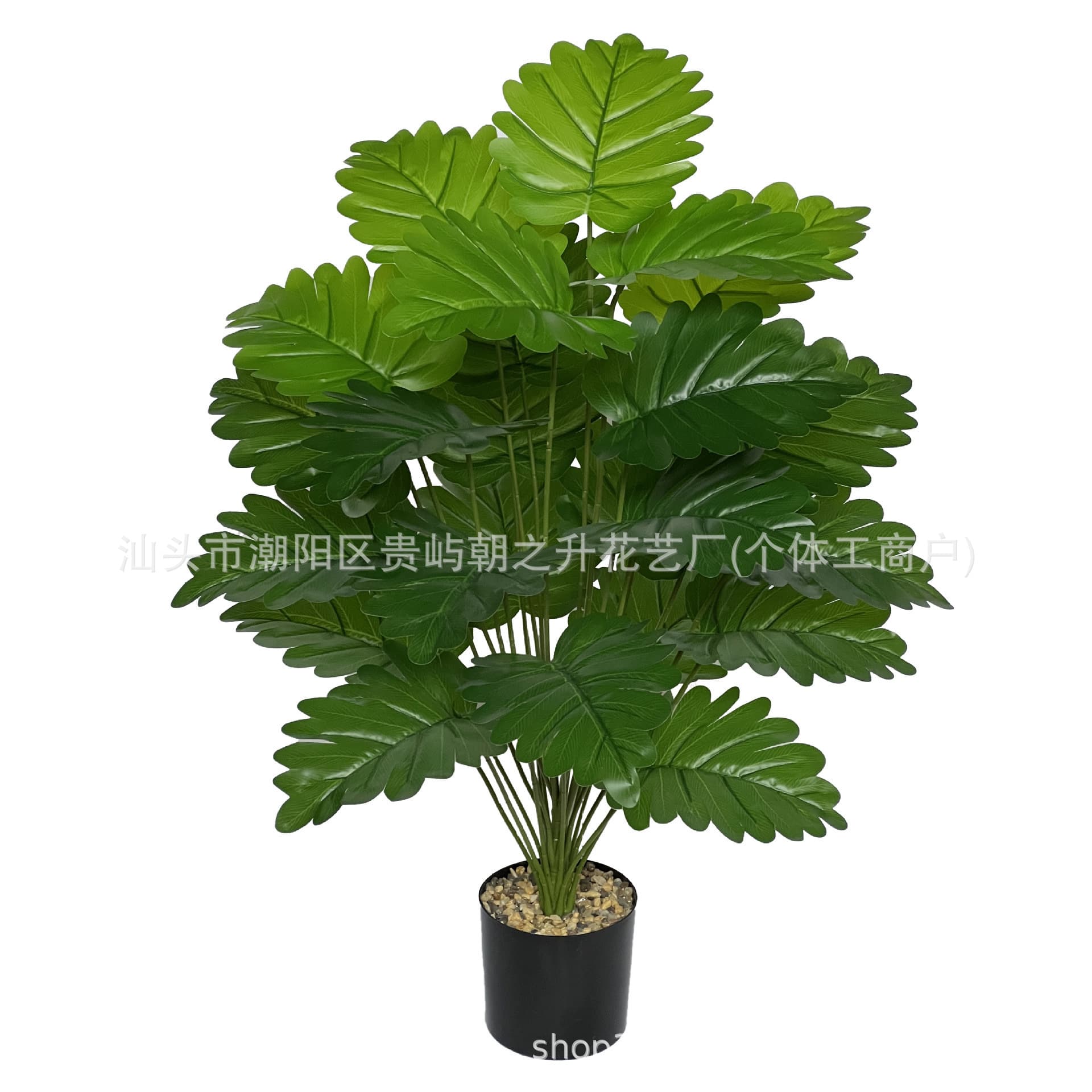 Factory Wholesale Artificial Faux Greenery Bergamot Leaf Potted Plant Indoor Large Floor Decoration Artificial Fake Tree