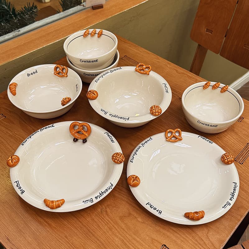 Croissant Series Plates - Home Dinner Plates, New Style Soup Plates, Serving Plates, Beautiful Plates
