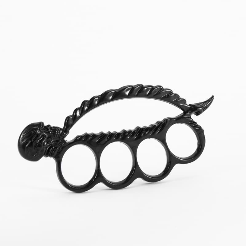 Hand Support Knuckle Duster Four-Finger Glove Ring Knuckle Punch Car Window Breaker Survival Equipment Stainless Steel Legal Self-Defense Weapon