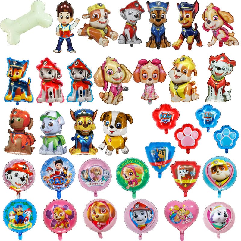 Wang Wang Dog Patrol Aluminum Foil Balloon Baby Birthday Party Decoration Festival Decoration Supplies