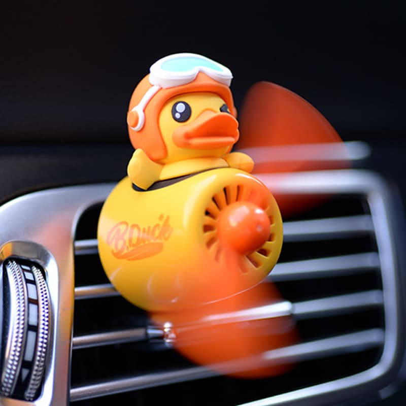 Little Yellow Duck Car Vent Clip Air Freshener Fan Diffuser Aromatherapy Ornament Car Perfume