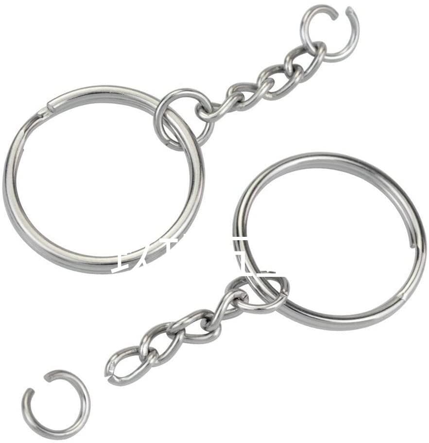 Stainless Steel Keychain Accessories Car Key Chain Key Ring with 4-Section Chain Key Ring