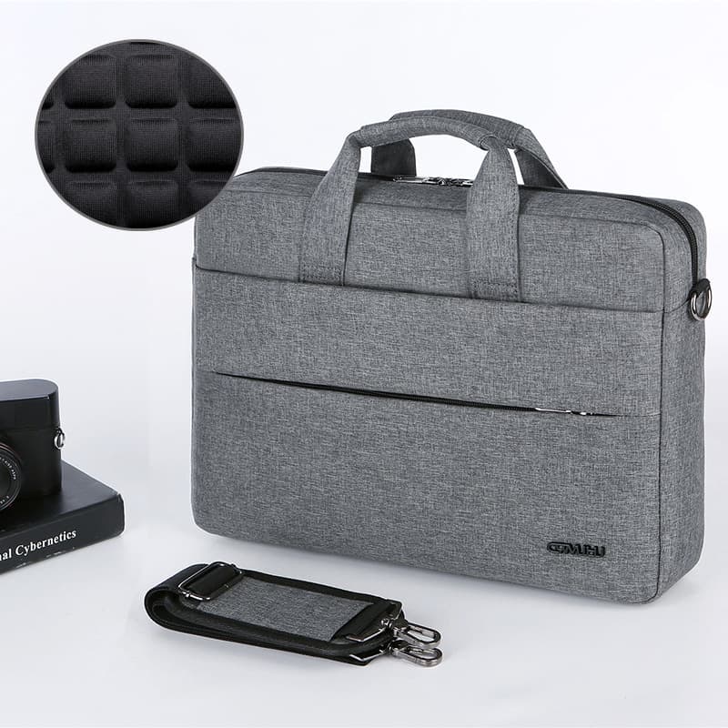 New Cross-border Single Shoulder Laptop Bag for Men and Women, Handheld Notebook Bag, Large Capacity Business Briefcase, Gift Promotional Bag