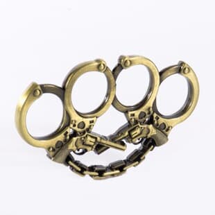 Double Gun Four-Finger Knuckle Duster Self-Defense Tool for Women, Anti-Wolf Ring, Window Breaker, Punch Knuckle