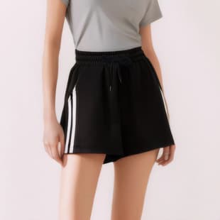 Women's Casual Sports Shorts Double White Stripe Drawstring Elastic Waist Hot Shorts Yoga Shorts