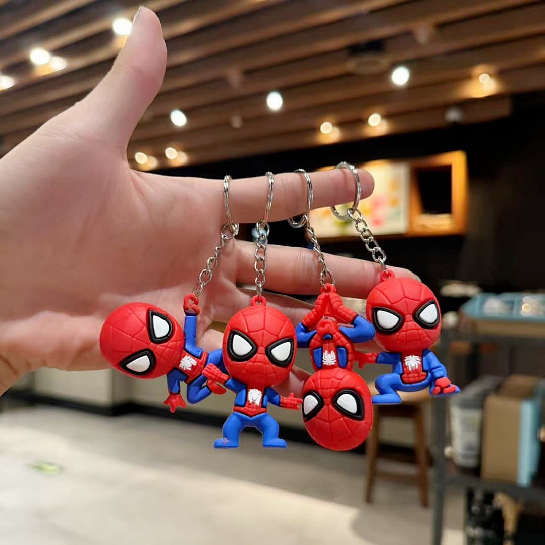 Creative Spider-Man Keychain Pendant Hot-selling Car Bag Keychain Decoration Desktop Ornament Promotional Gift