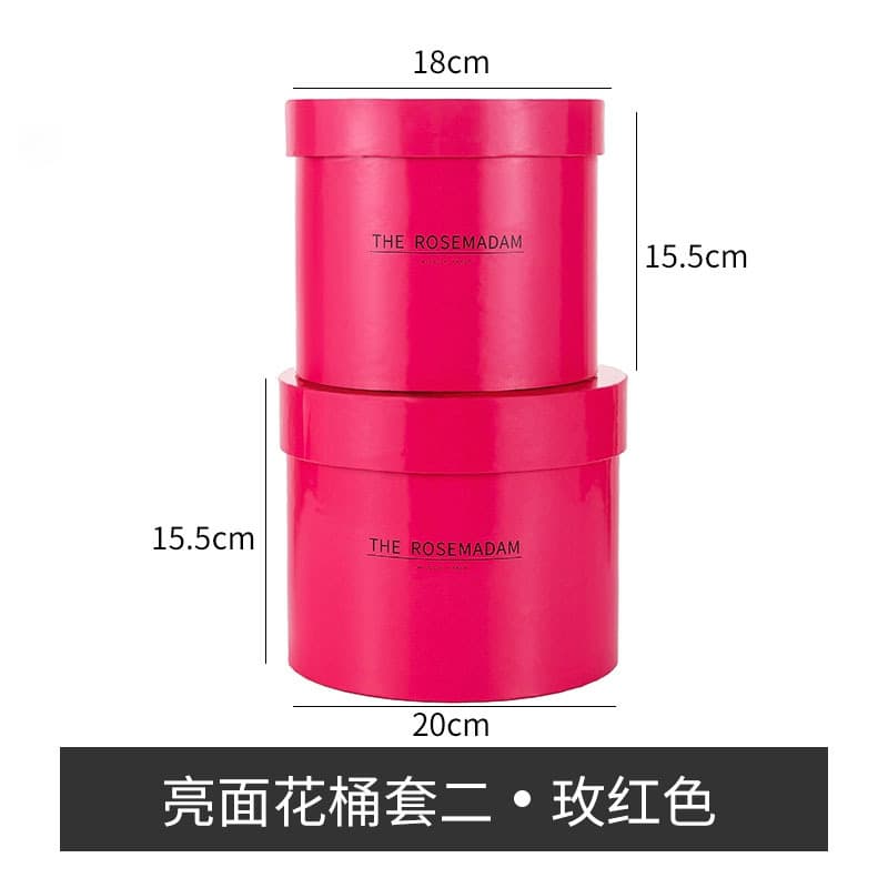 Classic Three-Piece Hug Bucket Round Bouquet Packaging Bucket Flower Arrangement Bucket Floral DIY Silver Mirror Flower Box