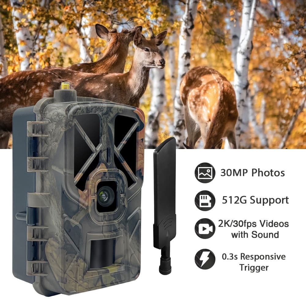 2K 30MP MMS Version Outdoor Surveillance Camera HC-935Plus 2023 Edition Infrared APP Hunting Camera