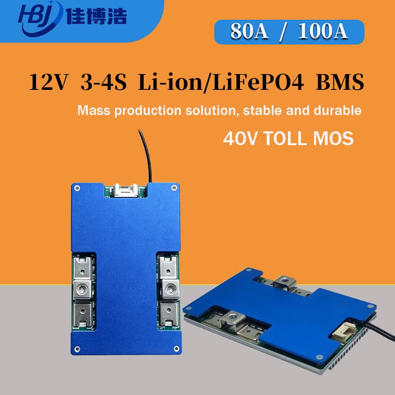 3‑4S 12V 80A/100A Hardware BMS   for Portable Power Station