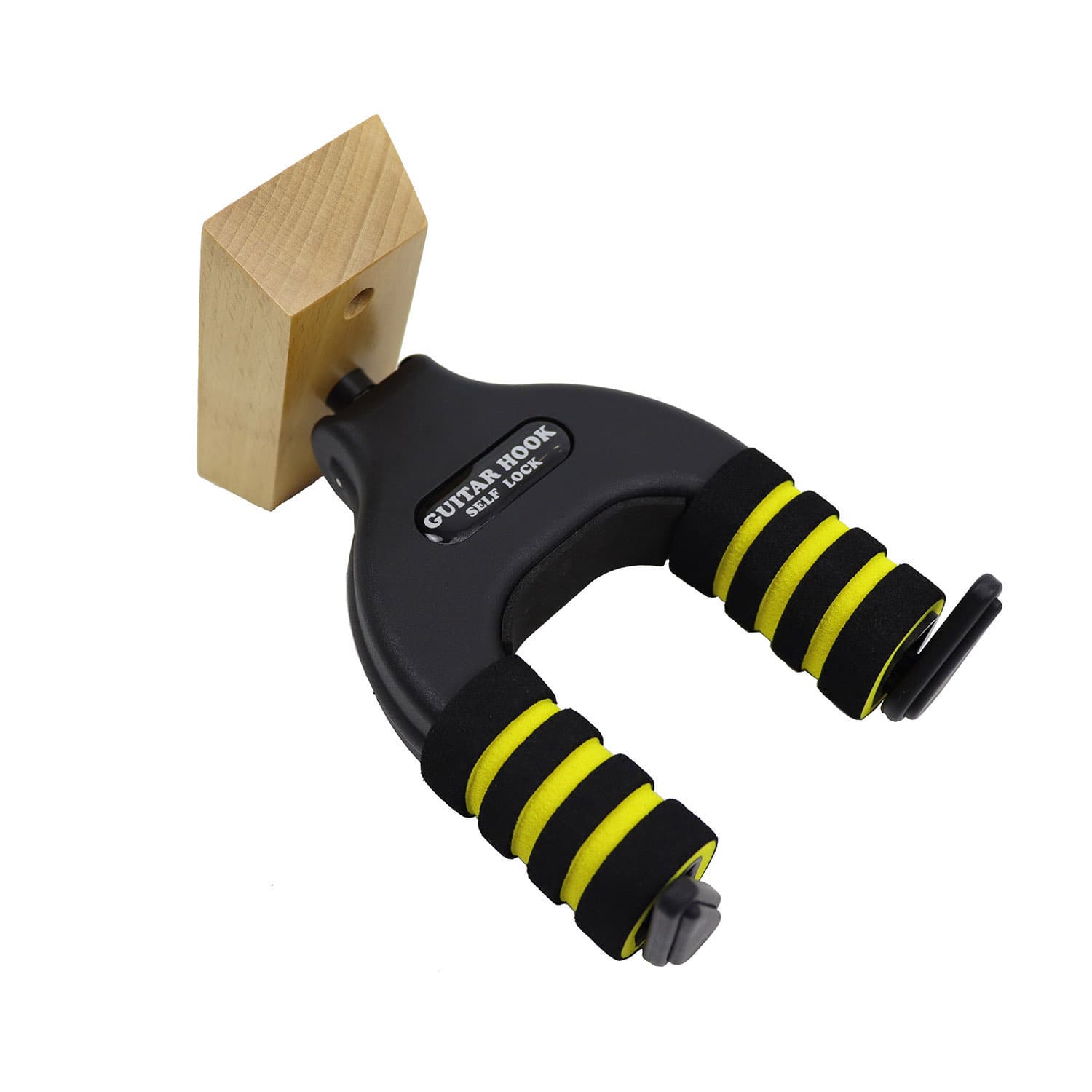 Guitar Hook Wood Base Self-Locking Guitar Hook Auto-Close Gravity Lock Design Guitar Wall Hook