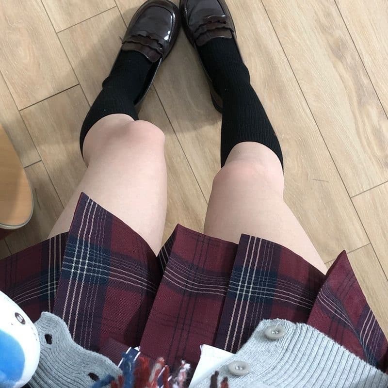 Xuange Original Authentic JK Plaid Skirt Women's School Style High Waist JK Half Skirt Spring and Summer Pleated Skirt Set