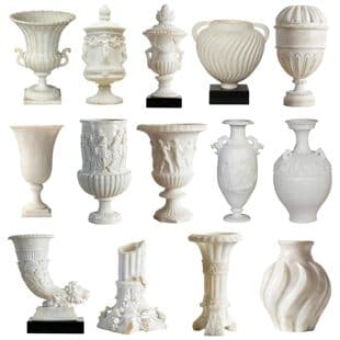 French Medieval Style Relief Roman Figure Vase Vintage Distressed European Living Room Entryway Imitation Jade Flower Vase Decoration