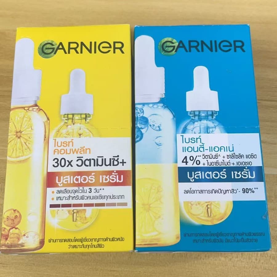 Garnier Garnier Essence Amine 377 Brightens Skin and Diminishes Acne Marks Essence 30ml Can Be Delivered