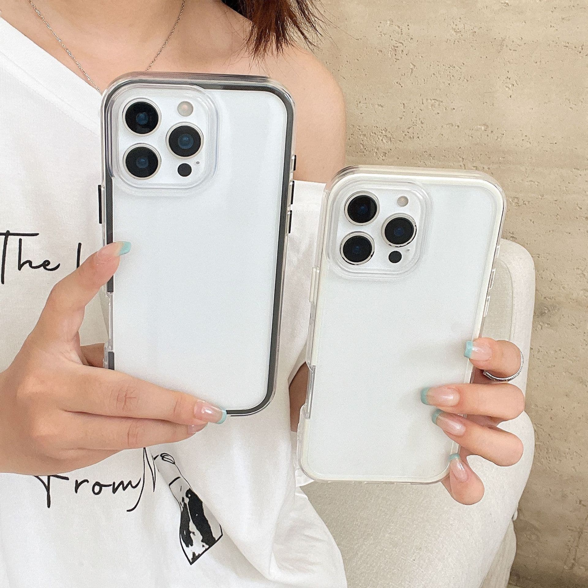 Two-tone jelly case compatible with iPhone 17 case 16/15 transparent 14 drop-proof 13 protective case 12/11 Pro Max