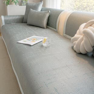 Summer Cool Ice Rattan Washable Non-Slip Skin-Friendly Anti-Cat Scratch Simple Straight Row Universal Breathable Sofa Cushion