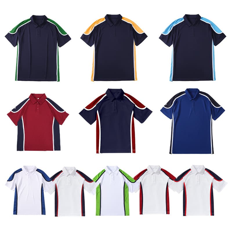 Kids Middle High School Uniform Style Summer Pique Short Sleeve T-Shirt Breathable Comfortable T-Shirt